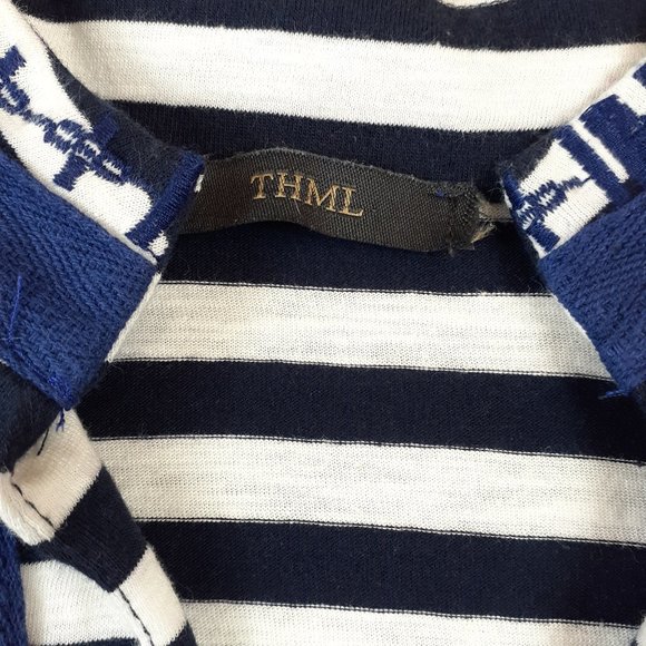 Anthro THML Boho 3/4 Sleeve Striped Tunic Top S - Picture 8 of 15